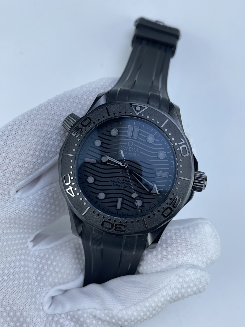 (준비완료/특급배송)NO.2953/VS공장 Seamaster 300m 43.5mm Black Ceramic VSF 11 Best Edition Black Dial on Black Rubber Strap A8806